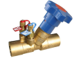 Red and White 9519AB-1 Lead Free Brass 1 inch Sweat x 1 inch Sweat Static Balancing Valve