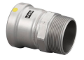 Viega 28745 MegaPressG 3 inch Press x 3 inch Male Carbon Steel Adapter with HNBR Sealing Element