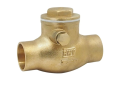 Red and White 247AB-1-1/4 Lead Free Brass 1-1/4 inch Sweat x 1-1/4 inch Sweat Horizontal Swing Check Valve