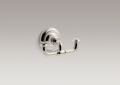 Kohler K-72572-SN Artifacts Double Robe Hook - Vibrant Polished Nickel