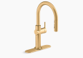 Kohler K-22974-2MB Crue Touchless Pull-Down Single-Handle Kitchen Faucet - Vibrant Brushed Moderne Brass