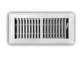 TRUaire™ 150MW04X10 Stamped Face Floor Register, 4 x 10 in, 50 to 300 cfm, Steel, White Powder Coated, Import