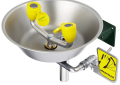 Speakman® SE-582-STW Traditional Round Eyewash Station With Thermostatic Mixing Valve, Wall Mount, Push Handle Operation