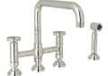 Rohl® A3358IWWSPN-2 Campo Transitional Kitchen Faucet, 1.5 gpm Flow Rate, Polished Nickel