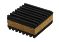 Ruud 864002 2 inch x 2 inch x 7/8 inch Thick Rubber / Cork Anti-Vibration Pad