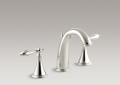 Kohler 310-4M-SN Widespread Lavatory Faucet, Lever Handles