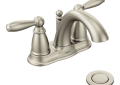 Moen 6610BN Brantford Two Handle Centerset Bathroom Faucet - Brushed Nickel
