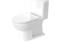 DURAVIT 21960100U2 One-Piece Toilet, DuraStyle Basic, Elongated Bowl, 12 in Rough-In, 1.32/0.92 gpf, White, Import