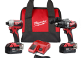 Milwaukee 2893-22 M18 2 Piece Hammer Drill / Impact Driver Combo Tool Kit