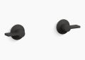 Kohler K-T77981-4-BL Components(R) Wall-Mount Bathroom Sink Faucet Lever Handle Trim - Matte Black