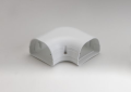 Rectorseal 84011 Fortress LK-92-W 3-1/2 inch PVC Lineset Cover Flat 90 Degree Elbow - White