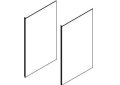 Robern® VM2SKH4D21-26 Side Kit, For Use With Cartesian™ Vanity, Aluminum/Glass, Matte White