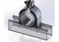 Empire 8500Z0050 Cushion Strut Clamp, 1/2 in OD Pipe, Carbon Steel, Zinc Plated