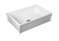 FIAT® MSB3624100 MSB3624 Mop Service Basin, Square Shape, 36-3/16 in L x 24-3/16 in W x 10 in H, Molded-Stone®, White