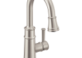Moen® 6260SRS Belfield™ Pulldown Prep/Bar Faucet, 1.5 gpm Flow Rate, Spot Resist™ Stainless, 1 Handle, 1/3 Faucet Holes, Domestic