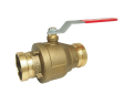 Red and White 5020ABX-2-1/2 EzPress Lead Free Brass XLC 2-1/2 inch Press x 2-1/2 inch Press Full Port Ball Valve