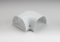 Rectorseal 84111 Fortress LK-122-W 4-1/2 inch PVC Lineset Cover Flat 90 Degree Elbow - White