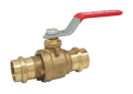 Red and White 5020AB-1/2 EzPress Lead Free Brass 1/2 inch Press x 1/2 inch Press Full Port Ball Valve