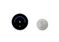 THERMASOL® MTC-SVRD-PC MicroTouch Series Modern Steam Shower Kit, LED Display, Round Panel, Polished Chrome, Domestic