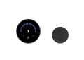 THERMASOL® MTC-SVRD-MB MicroTouch Series Modern Steam Shower Kit, LED Display, Round Panel, Matte Black, Domestic