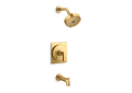 Kohler® TS35917-4G-2MB Bath and Shower Trim Kit, 5 gpm Valve, 1.75 gpm Shower, Vibrant Brushed Moderne Brass