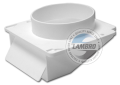 Lambro 143W 4 inch Plastic Under Eave Vent - White