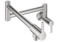 GROHE 31075DC2 31075_2 Ladylux® Pot Filler, Residential, 1.75 gpm Flow Rate, Swivel Spout, Supersteel, 2 Handles