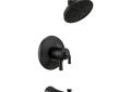 DELTA® T17433-BL Monitor® 17 Series Tub and Shower Trim, 1.75 gpm Shower, Matte Black