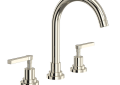 Rohl A2208LMPN-2 Lobardia C-Spout Widespread Bathroom Faucet with Pop-up - Polished Nickel