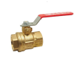 Red and White 5544AB-1/4 Lead Free Brass 1/4 inch Female x 1/4 inch Female Full Port Ball Valve