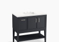 Kohler K-33579-ASB-1WX Winnow(R) 36" Bathroom Vanity Cabinet with Sink and Quartz Top - Slate Grey