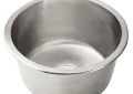Native Trails CPS560 Redondo Chico Bar and Prep Sink, Round Shape, 15 in OD x 7-1/2 in H, Undermount Mounting, Copper, Brushed Nickel, Import