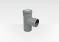 Centrotherm Eco Systems InnoFlue® IST04 Tee, Polypropylene, 4 in Dia, Gray, Domestic