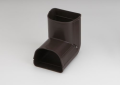 Rectorseal 84262 Fortress LCI-92-B 3-1/2 inch PVC Lineset Cover Vertical Inside 90 Degree Elbow - Brown