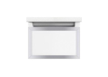 Robern® VP12H1D21F19S76 Vanity, Profiles™, 7-1/2 in OAH x 12 in OAW x 21-7/8 in OAD, Wall Mount, Polished Chrome Frame/Satin White Glass Cabinet, Domestic