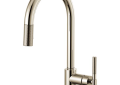 Brizo® 63043LF-PN Litze™ Pull-Down Kitchen Faucet, 1.8 gpm Flow Rate, Polished Nickel, 1 Handles, 1 Faucet Holes, Function: Traditional, Domestic