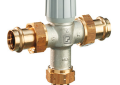 Honeywell AM100-UP-1LF/U Lead Free Brass 1/2 inch Press Union Thermostatic Mixing Valve