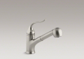 Kohler K-15160-BN Coralais Single-Handle Kitchen Faucet with Pullout Spray - Vibrant Brushed Nickel