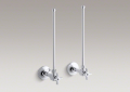 Kohler K-7605-P-CP Pair 3/8" NPT Angle Supplies with Stop - Polished Chrome