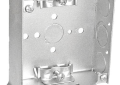 GARVIN® 52151-FR Junction Box, Steel, ((3) Side, (1) Bottom) Knockouts, 4 in H x 4 in W x 1-1/2 in D