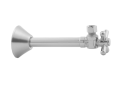 Jaclo® 629-MBK 1/4 Turn Angle Pattern Supply Ball Valve With Standard Cross Handle, 1/2 x 3/8 in Nominal, Sweat x Compression End Style, Matte Black, Domestic