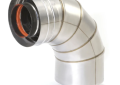 Heatfab SC03E90 3" Saf-T Vent Stainless Steel Concentric Gas Vent 90 Degree Elbow