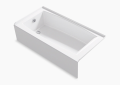 Kohler K-26109-LA-0 Entity(R) 60" x 30" Alcove Bath, Left Drain - White