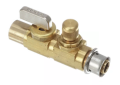 Viega 17265 3/4 inch Sweat x 3/4 inch Press Brass Shutoff and Balancing Valve with Bleeder