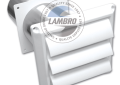 Lambro 267W 4 inch Plastic Louvered Vent with Tail Pipe - White