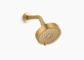 Kohler K-22170-2MB Purist(R) 2.5 GPM Multifunction Showerhead with Katalyst(R) Air-Induction Technology - Vibrant Brushed Moderne Brass