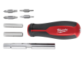 Milwaukee® 48-22-2761 11-in-1 Multi-Bit Screwdriver, 11 Pieces, Plastic/Rubber Tri-Lobe Handle, Forged Steel