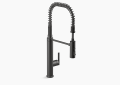 Kohler K-24982-BL Purist(R) Single-Handle Semi-Professional Kitchen Sink Faucet - Matte Black