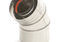 Heatfab SC03E45 3" Saf-T Vent Stainless Steel Concentric Gas Vent 45 Degree Elbow