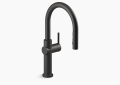 Kohler K-22972-BL Crue Pull-Down Single-Handle Kitchen Faucet - Matte Black